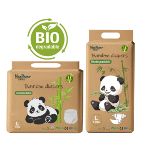 Bamboo based biodegradable baby diapers